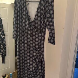 Elegant Black and White Polka Dot Dress